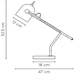Lucide 05627/01/30 - Stolná lampa WAYLON 1xE27/25W/230V čierna