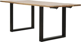 Jedálenský rozkladací stôl Edge 180/280 cm z masívu hnedý/čierny
