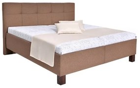 Čalúnená postel Mary 160x200, hnedá, vrátane matraca
