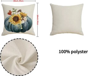 Obliečka na vankúš HELLO PUMPKINS 45x45 cm, béžová