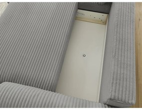 Tmavosivá menčestrová rozkladacia rohová pohovka (ľavý roh) Lucien – Bobochic Paris