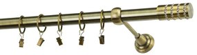 Garniže 25mm - jednoradové - CYLINDER CRYSTAL - antik