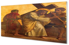 Obraz na akrylátovom skle Jesus cross ľudia 100x50 cm