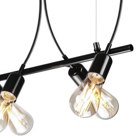 Luster na lanku TARO 5xE27/60W/230V čierna