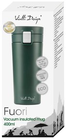 Zelený cestovný termohrnček Vialli Design Fuori, 400 ml