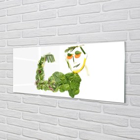 Obraz plexi Znak so zeleninou 120x60 cm