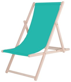 Záhradné lehátko tyrkysové/buk
