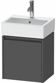 DURAVIT Ketho 2 závesná skrinka pod umývadielko, 1 dvierka, pánty vľavo, 434 x 338 x 440 mm, grafit matný, K25070L49490000