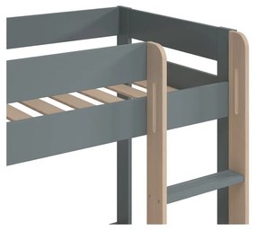 Poschodová detská posteľ sivozelená s roštom 90x190 cm Angel – Marckeric