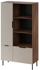 Cama Široký regál Almera 4 - béžová / orech