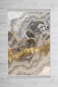 Koberec Marble 160x230 cm sivý/zlatý