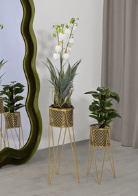 Sada 2 ks stojanů na květiny Nat B zlatá