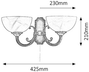 RABALUX Nástenné svietidlo MARLENE