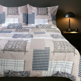 FLANELOVÉ OBLIEČKY FLANELOVE 180X200 CM, 2KS 70X80 CM VZOROVANÉ