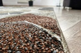 Vzorovaný koberec Villa 855 v hnedo-sivej kombinácii Rozmer: 60x100 cm