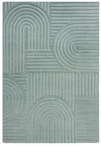 Tyrkysovomodrý vlnený koberec Flair Rugs Zen Garden, 120 x 170 cm