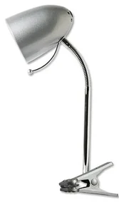 Aigostar B.V. Aigostar -  Stolná lampa s klipom 1xE27/11W/230V strieborná/chróm AI0352