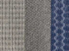 Vlnený koberec 80 x 150 cm modrá/sivá AKKAYA Beliani
