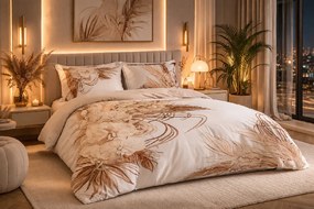 Matex Luxusné bavlnené saténové obliečky 140x200 + 70x90 cm - Prestige "Púdrová elegancia"