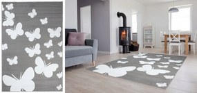 Dekorstudio Moderný koberec HOME art - motýle Rozmer koberca: 120x170cm