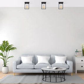 Stropné svietidlo FINN 1xE27/15W/230V čierna/chróm