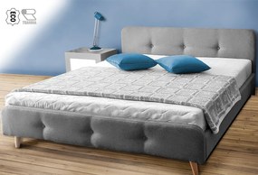 Sivá čalúnená posteľ AMELIA 120 x 200 cm Matrac: Bez matraca