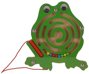 KIK Magnetické žabie bludisko s magnetickým štýlusom – guľôčkové puzzle pre deti