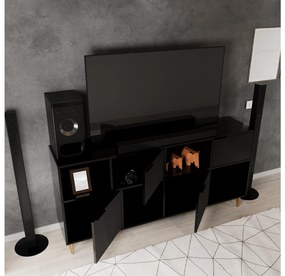 TV stolík/skrinka Modem L739 (čierna). Vlastná spoľahlivá doprava až k Vám domov. 1108023