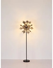 Globo 15633SS - Stojacia lampa UDO 6xE14/25W/230V čierna/dymová