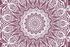 Samolepiaca tapeta Mandala harmónie na ružovom pozadí - 300x200