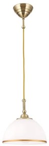 Orion HL 6-1808/1 - Luster na lanku OLD LAMP 1xE27/40W/230V biela/mosadz