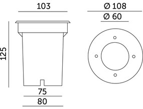 Vonkajšie zápustné svietidlo ENTRADA2 1xGU10/50W/230V IP65