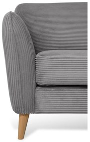 Tmavosivá menčestrová rohová pohovka (pravý roh) Paris – Scandic