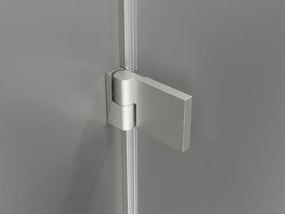 Mexen Lunar-B, L Otočné pravé sprchové dvere 145 cm, 8mm číre sklo, oceľový profil, 832SL-145-050-97-00-P