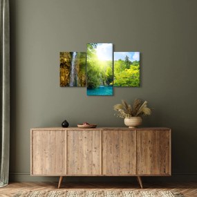 Obraz - vodopády v pralese (90x60 cm)