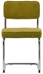 Zelená menčestrová jedálenská stolička Rupert – Unique Furniture