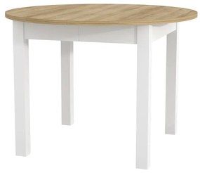 Jedálenský stôl Isiah 02 (dub riviera + biela) (pre 4-8 osôb). Vlastná spoľahlivá doprava až k Vám domov. 1082832