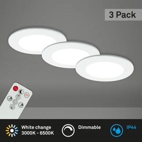 Briloner - SADA 3x LED Kúpeľňové podhľadové svietidlo LED/4,8W/230V IP44 + DO