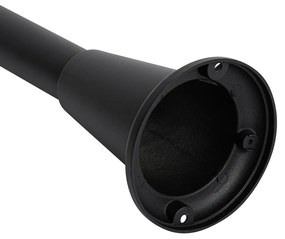 Vonkajšia stojaca lampa čierna s rebrovaným sklom 100 cm IP44 - Charlois Ribbed