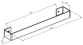 Sapho Sapho, TABELLA držiak uterákov 520 mm, biela matná, MI520W