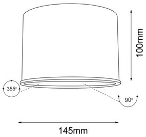 Shilo 1117 - Bodové svietidlo MIKI 1xGU10/15W/230V čierna