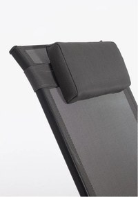 Antracitové kovové záhradné kreslo Ercolano – Bizzotto