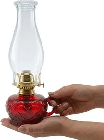 Brilagi - Petrolejová lampa MERLIN červená