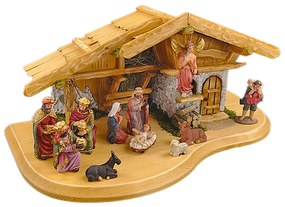 AMADEA Drevený betlehem BEZ FIGURÍK 45 cm