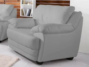 Kreslo Nebolo, svetlo šedá látka v optike kože%