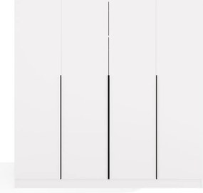 Šatní skříň Senso 4D 200 cm bílá/černá