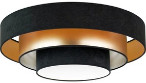 Duolla - LED Stropné svietidlo LUNETA LED/26W/230V pr. 60 cm 4000K čierna/zlatá