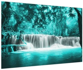 Obraz - Modrý vodopád (90x60 cm)