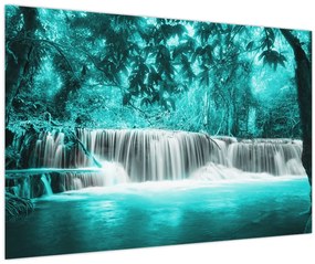 Obraz - Modrý vodopád (90x60 cm)