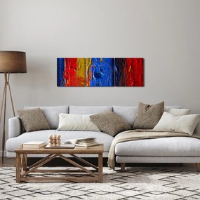 Obraz maliarskych farieb (s hodinami) (90x30 cm)